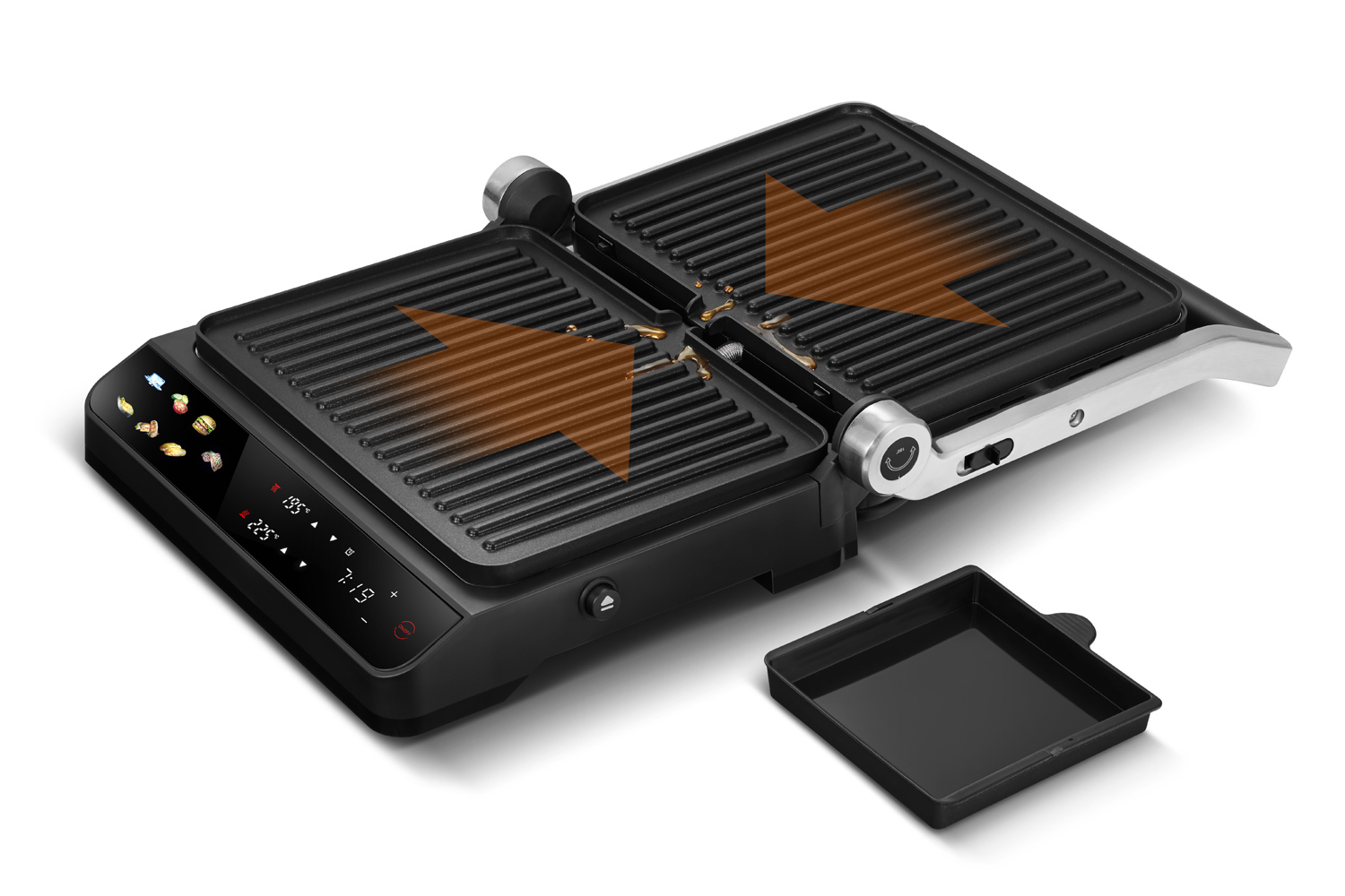 Korytko na ociekający tłuszcz w grillu elektrycznym DualPlate Pro Transa Electronics